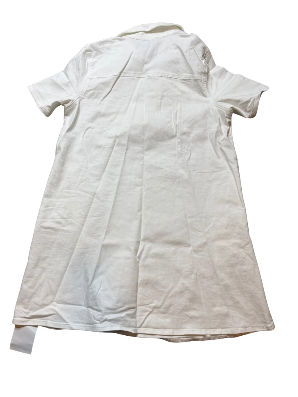 NWT White Denim Inspired Shirt Dress XL Collared A-Line Mini Dress - Picture 5 of 5